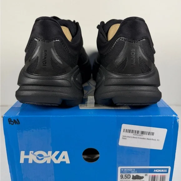 Size 9.5 - Hoka One One HOKA Bondi 9 Triple Black - Picture 3 of 9